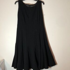 Dana Buchman sleeveless A-line dress seemed fit N flare black size 12 dressy EUC